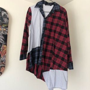 Asymmetrical Zara button down top